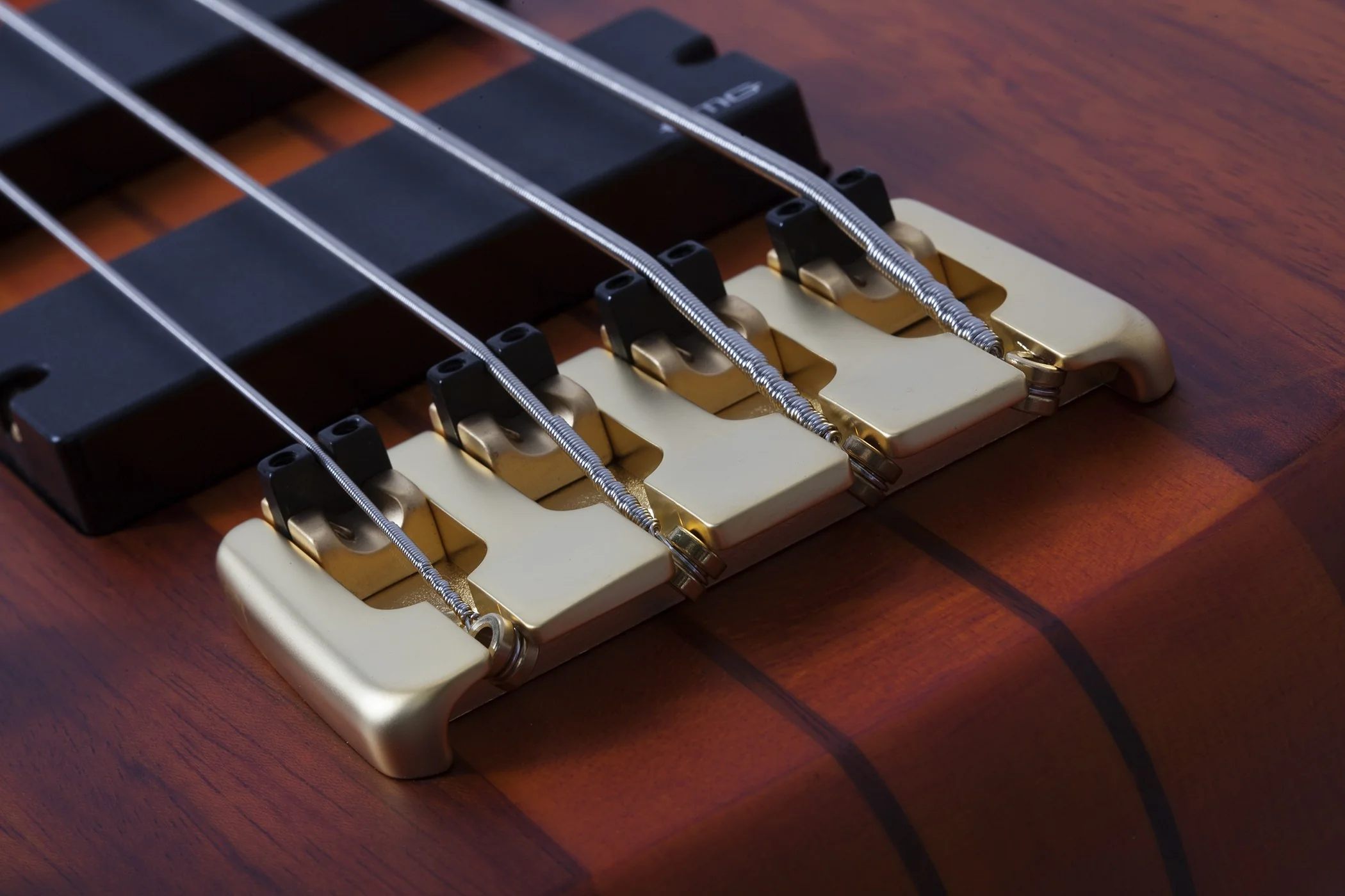 Schecter Stiletto Studio-4 Left-Handed Electric Bass Guitar - Honey Satin - Image 5
