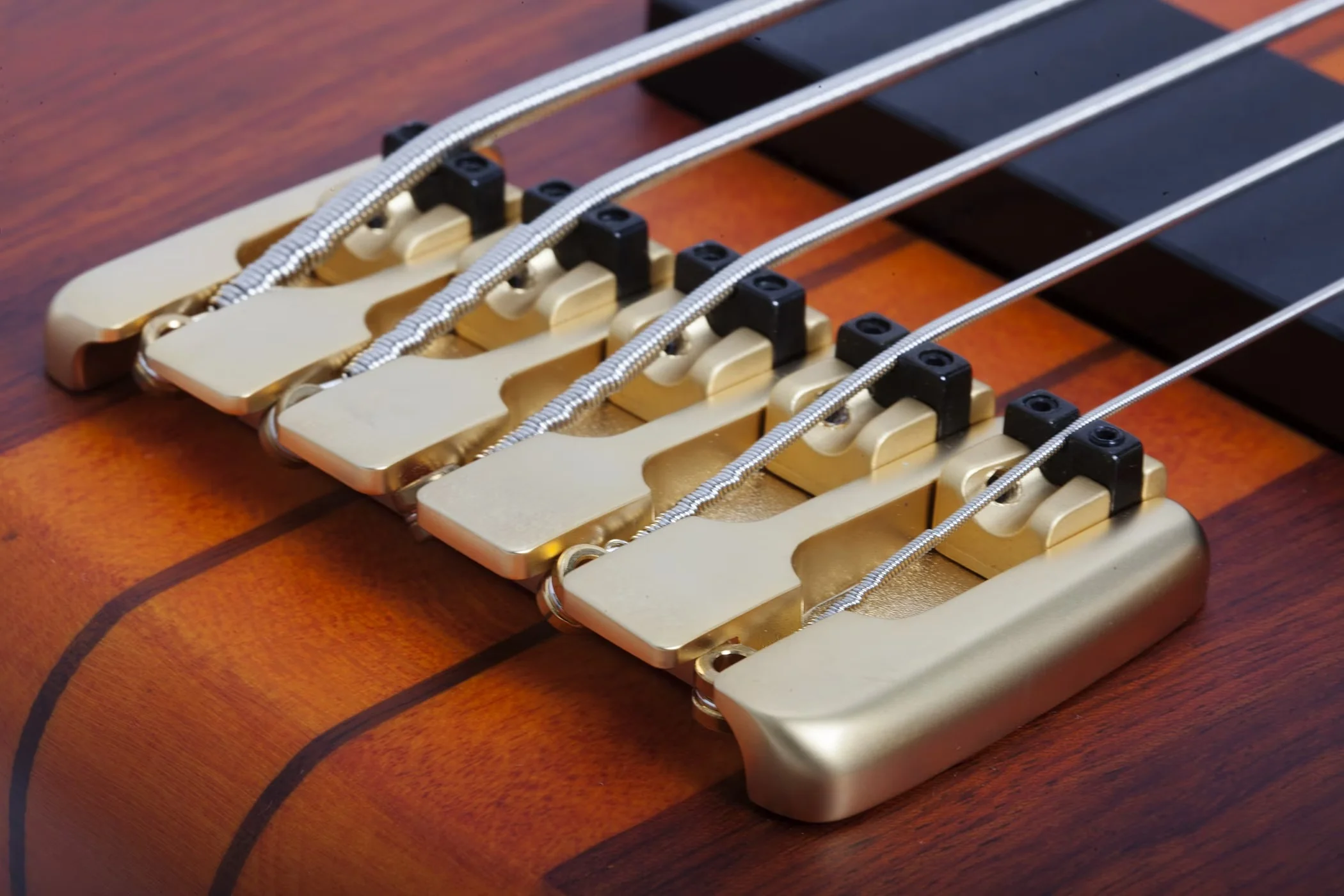 Schecter Stiletto Studio-5 Electric Bass Guitar - Honey Satin - Image 4