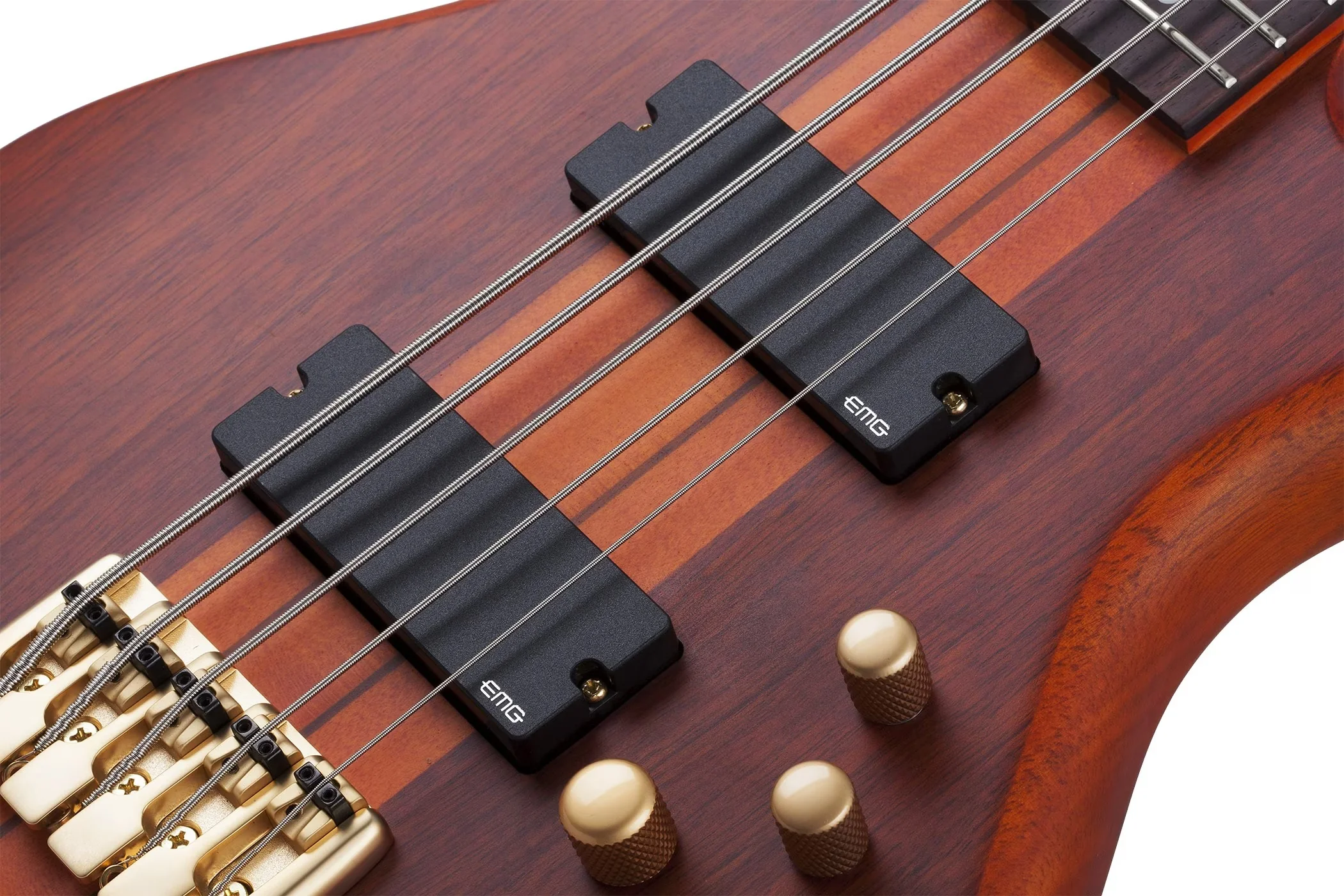 Schecter Stiletto Studio-5 Electric Bass Guitar - Honey Satin - Image 6