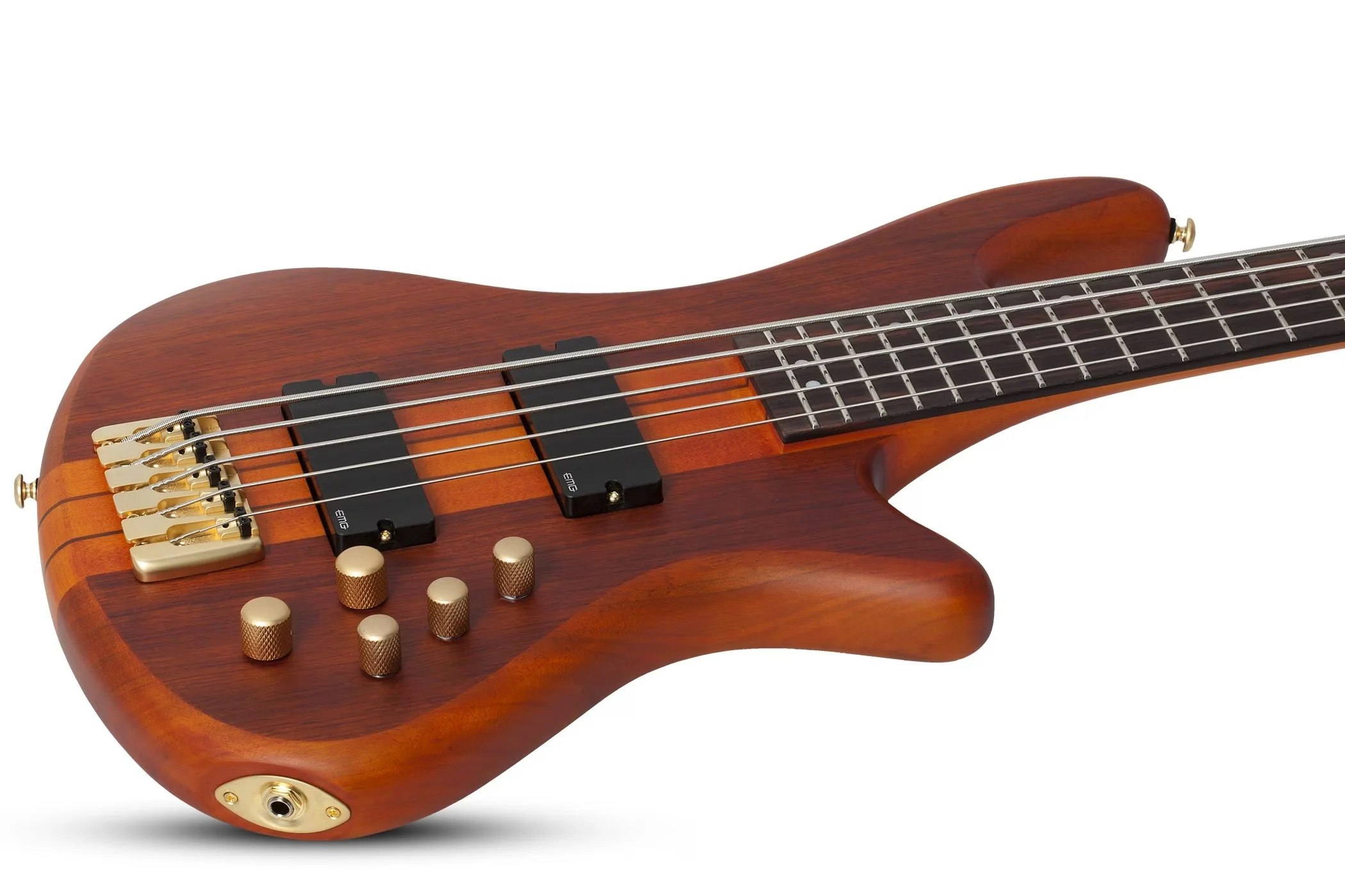 Schecter Stiletto Studio-5 Electric Bass Guitar - Honey Satin - Image 9