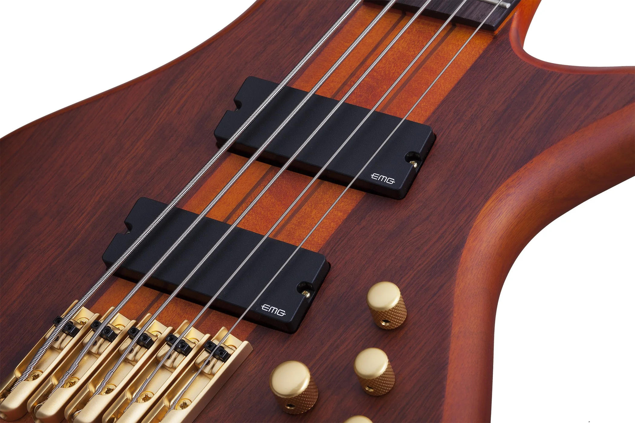 Schecter Stiletto Studio-5 FF Electric Bass Guitar - Honey Satin - Image 4