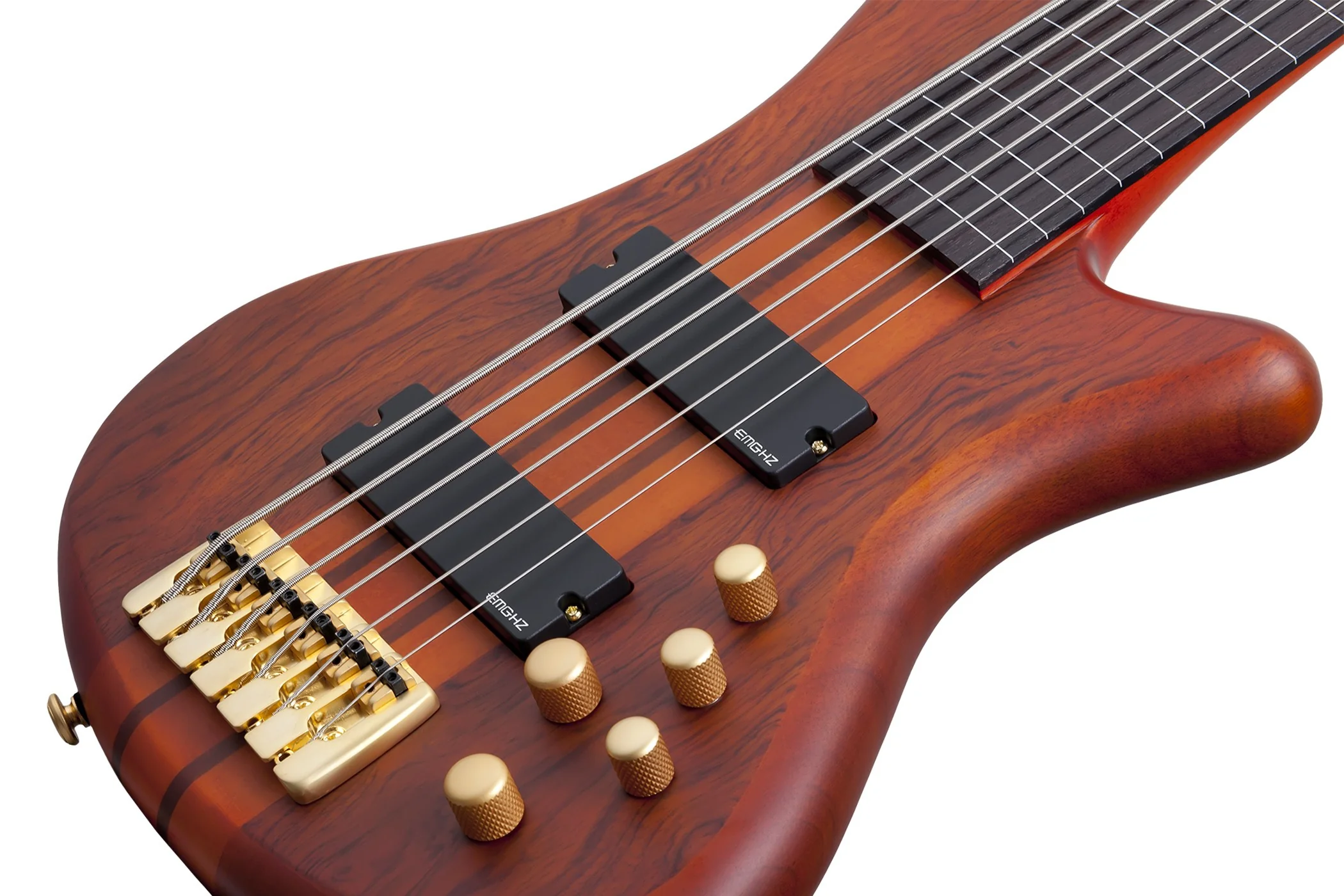 Schecter Stiletto Studio-6 FL Electric Bass Guitar - Honey Satin - Image 4
