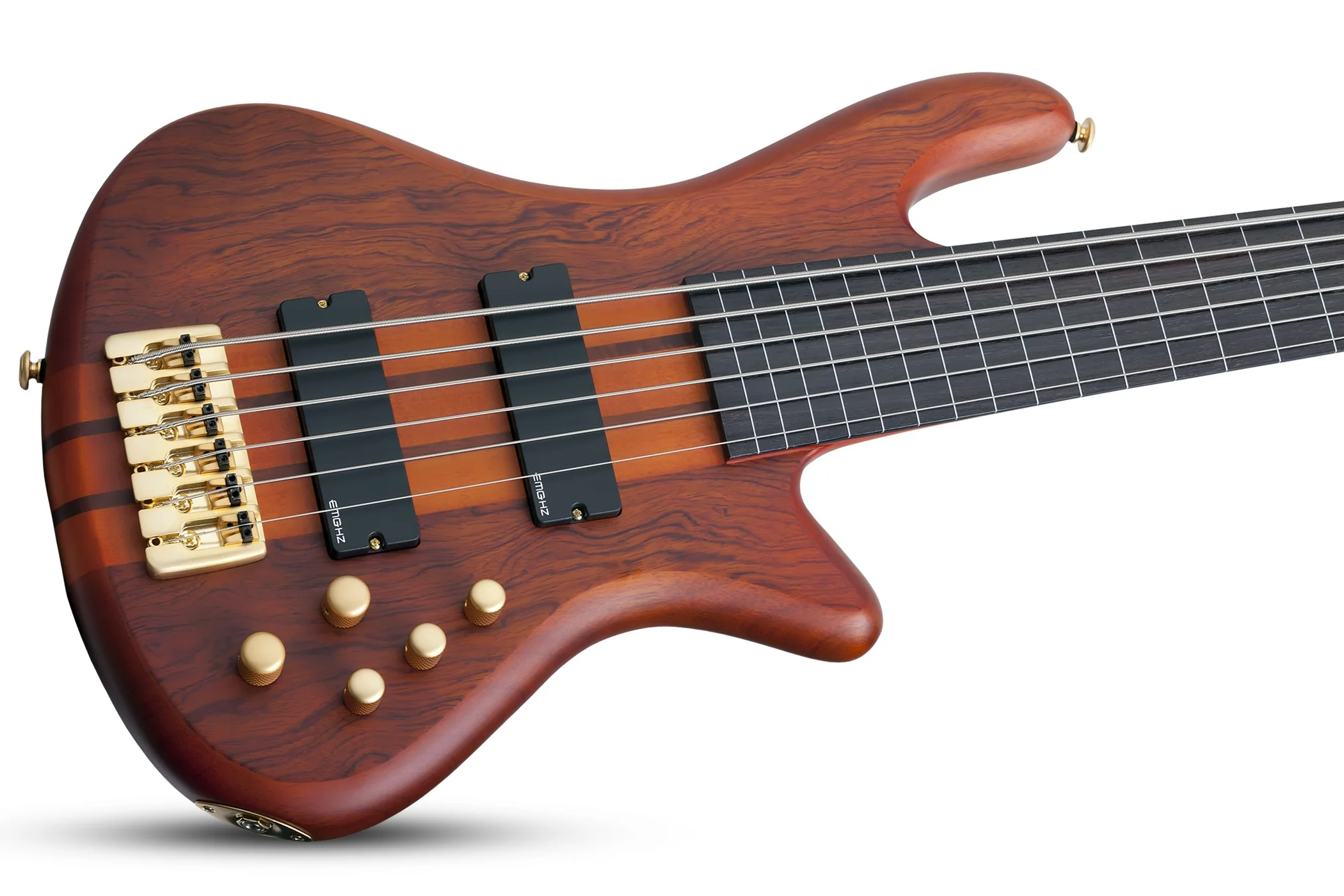 Schecter Stiletto Studio-6 FL Electric Bass Guitar - Honey Satin - Image 5