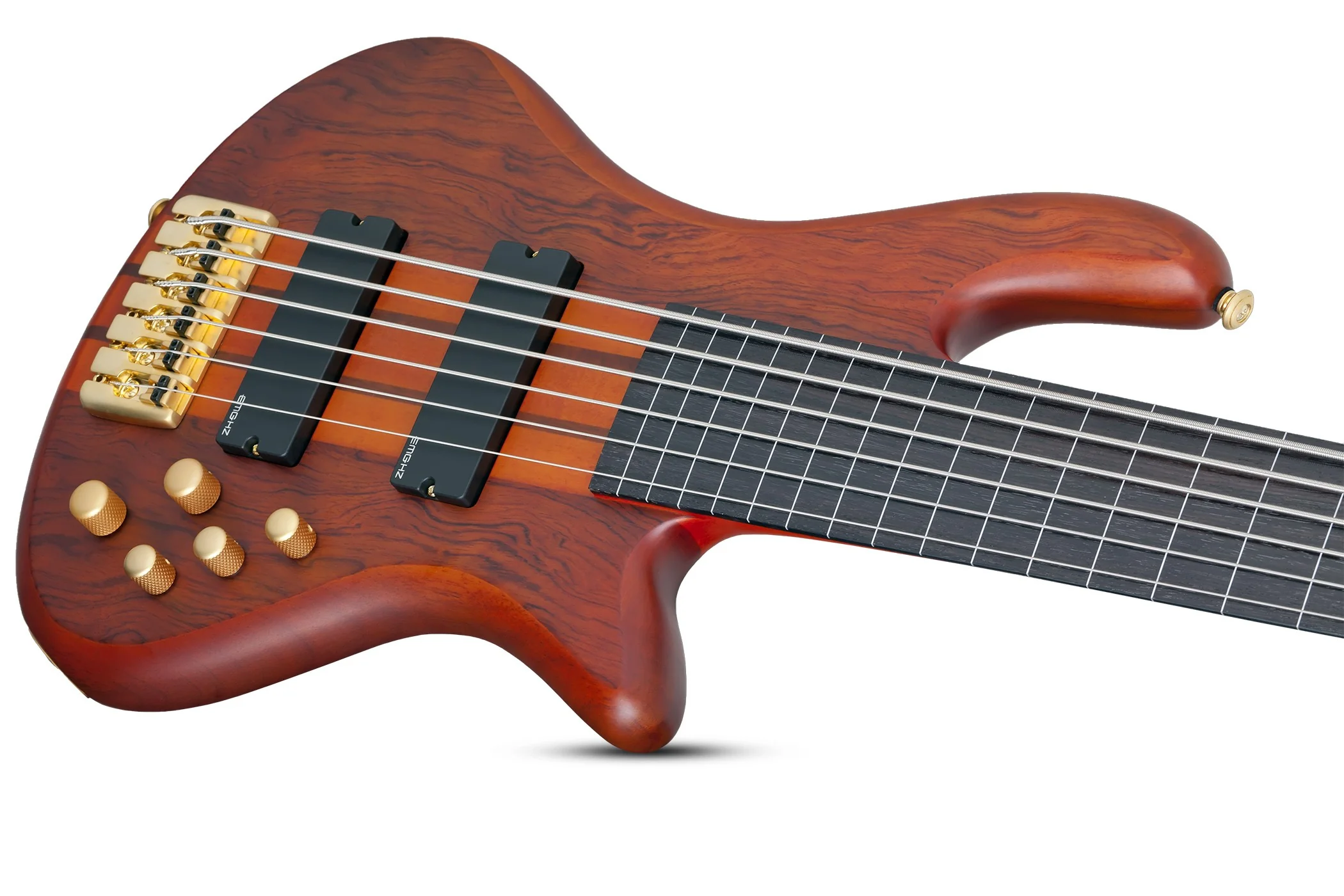 Schecter Stiletto Studio-6 FL Electric Bass Guitar - Honey Satin - Image 7