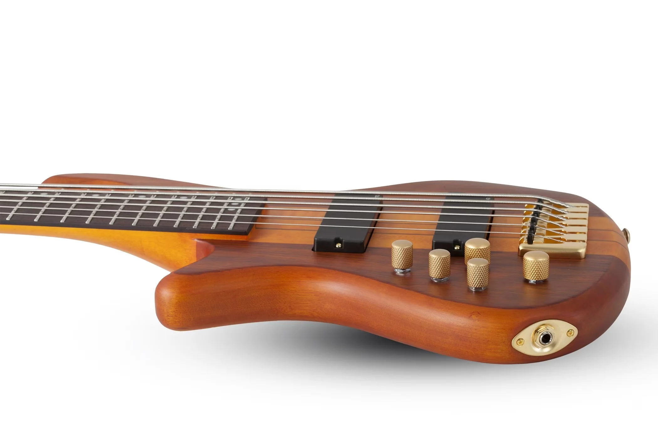 Schecter Stiletto Studio-6 Left-Handed Electric Bass Guitar - Honey Satin - Image 9