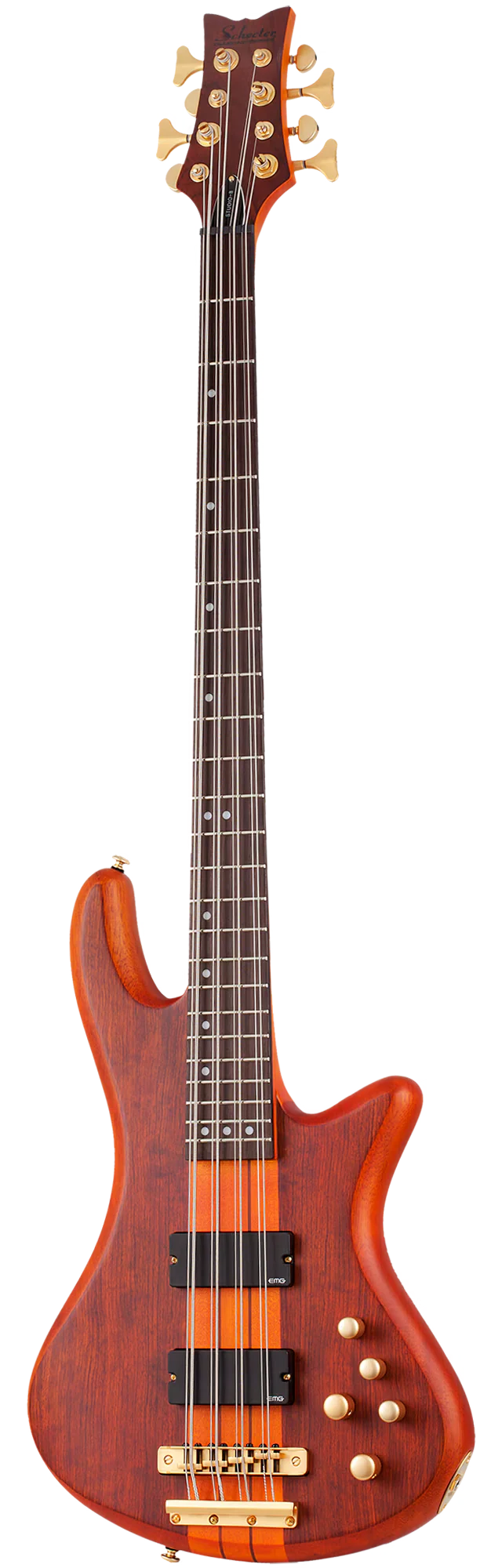 Schecter Stiletto Studio-8 Electric Bass Guitar - Honey Satin - Image 2