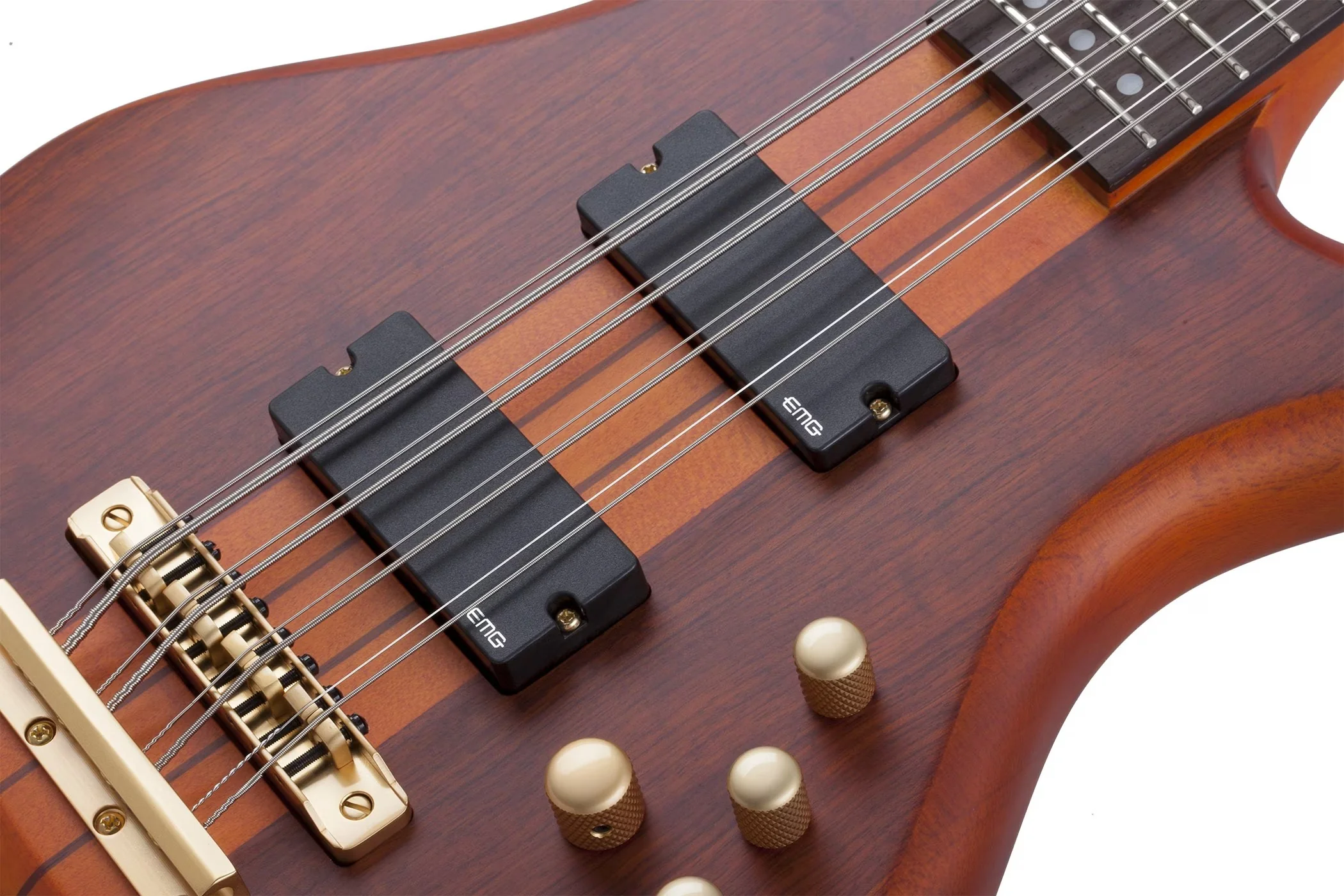 Schecter Stiletto Studio-8 Electric Bass Guitar - Honey Satin - Image 5