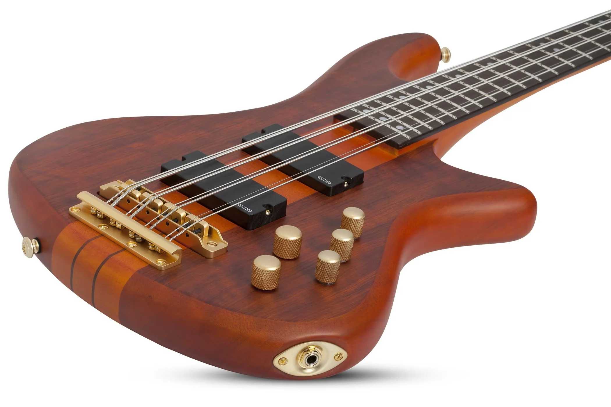 Schecter Stiletto Studio-8 Electric Bass Guitar - Honey Satin - Image 7