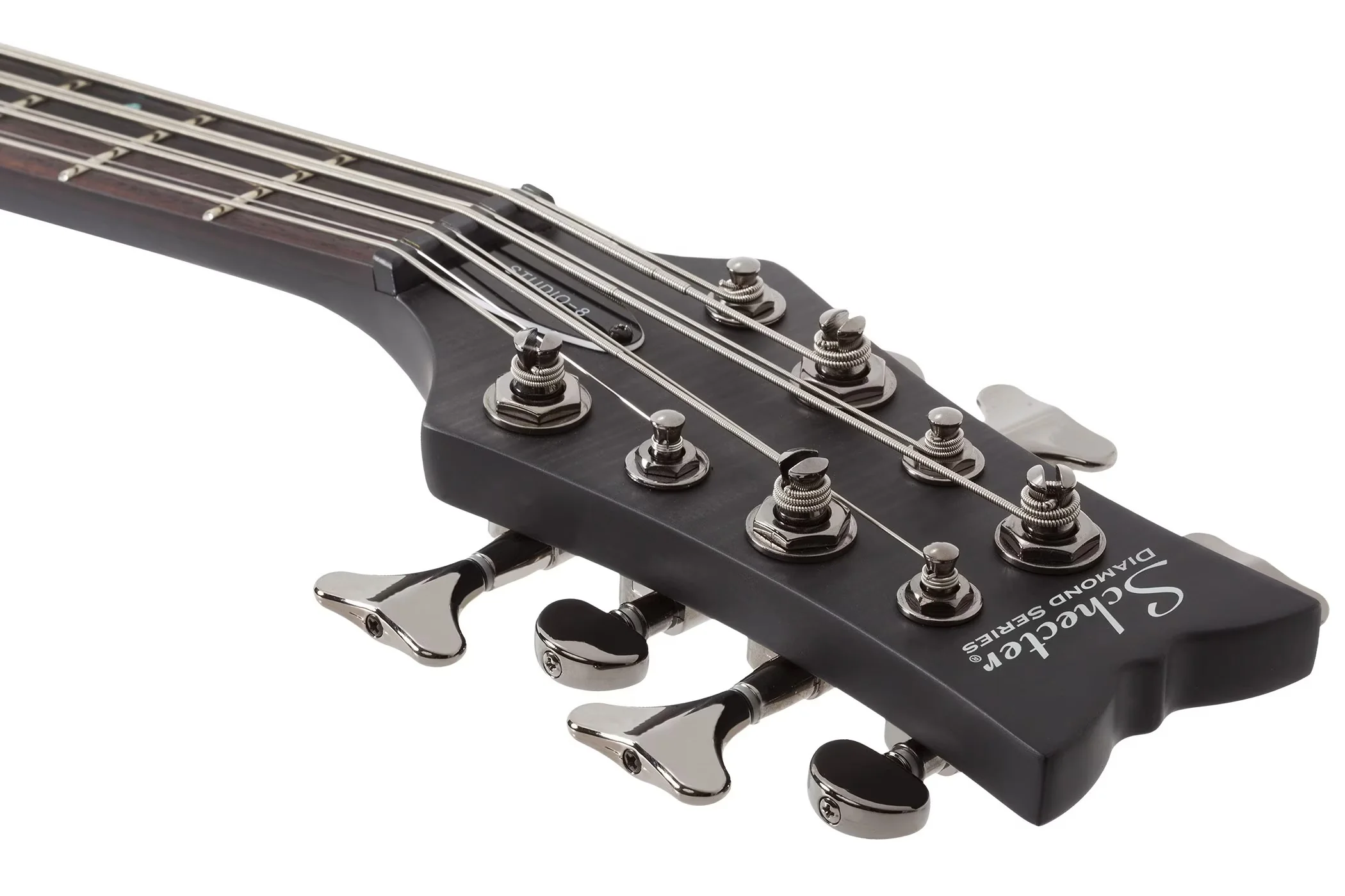 Schecter Stiletto Studio-8 Electric Bass Guitar - See-Thru Black Satin - Image 9