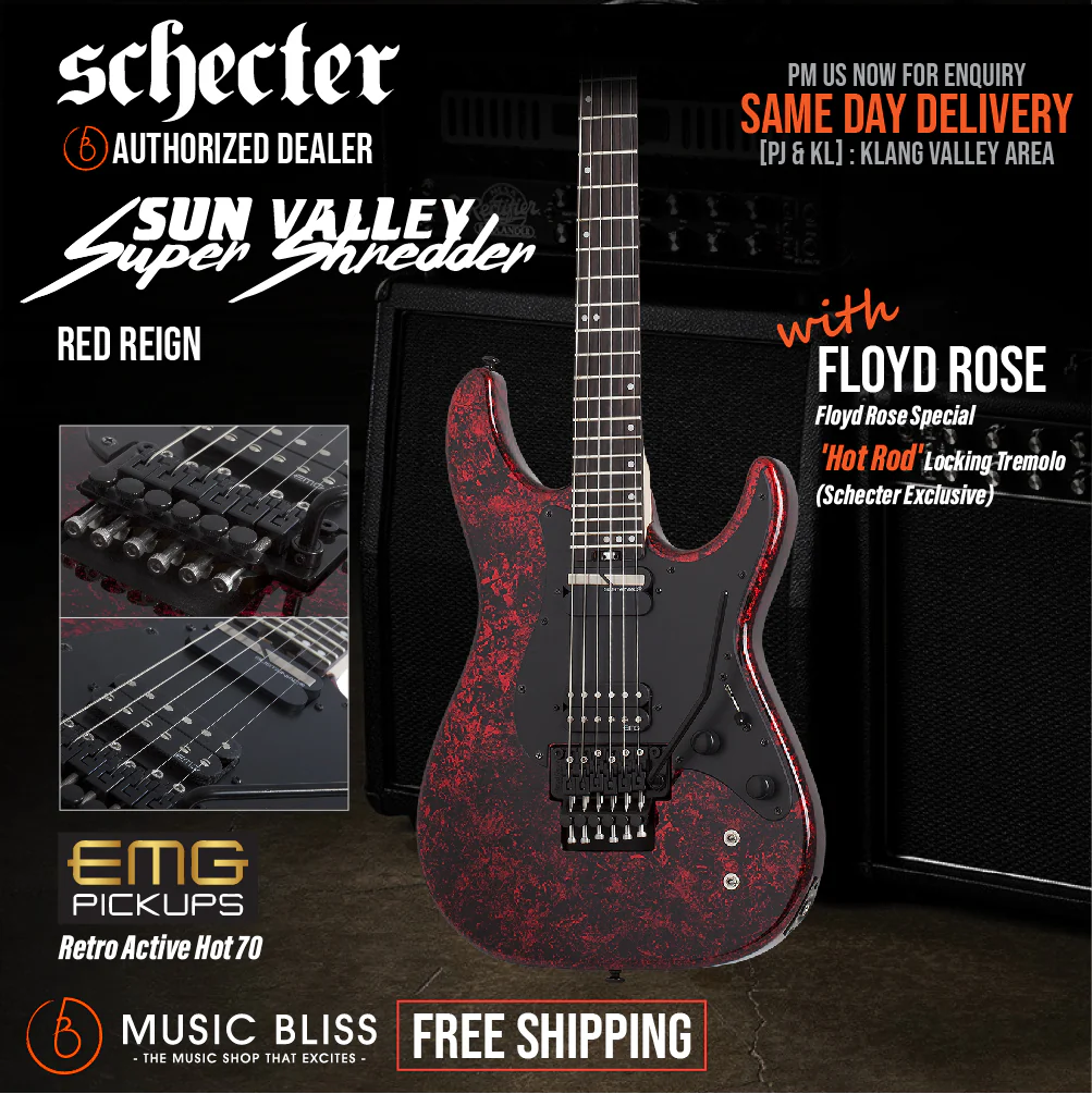 Schecter Sun Valley Super Shredder FR-S Electric Guitar - Red Reign