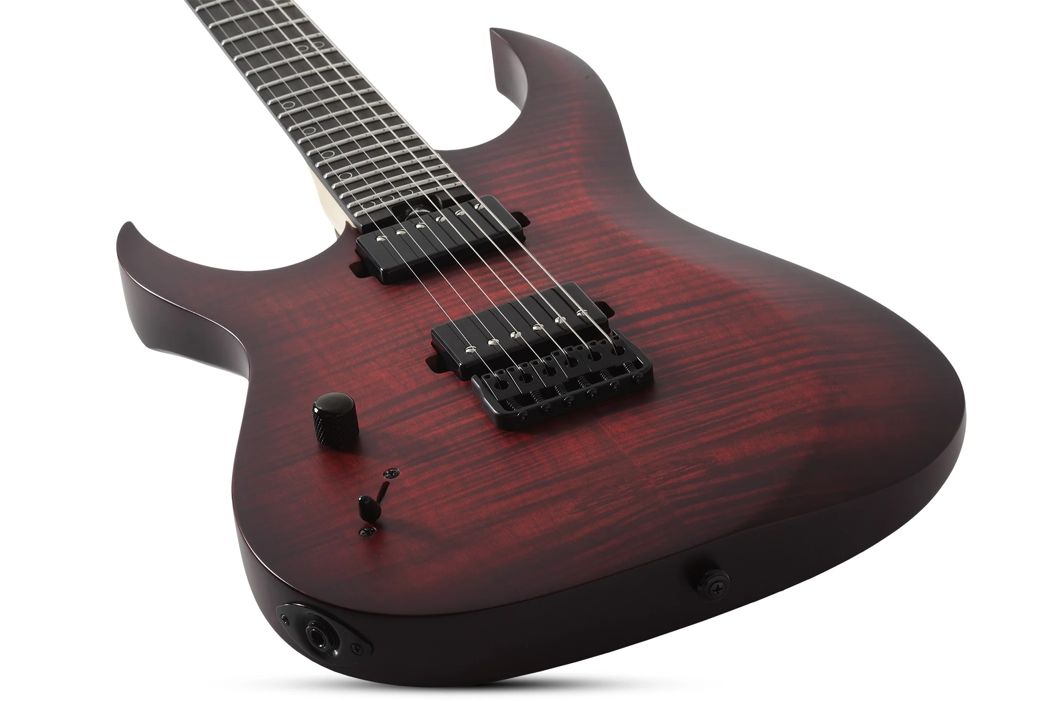 Schecter Sunset-6 Extreme Left-Handed Electric Guitar - Scarlet Burst - Image 6