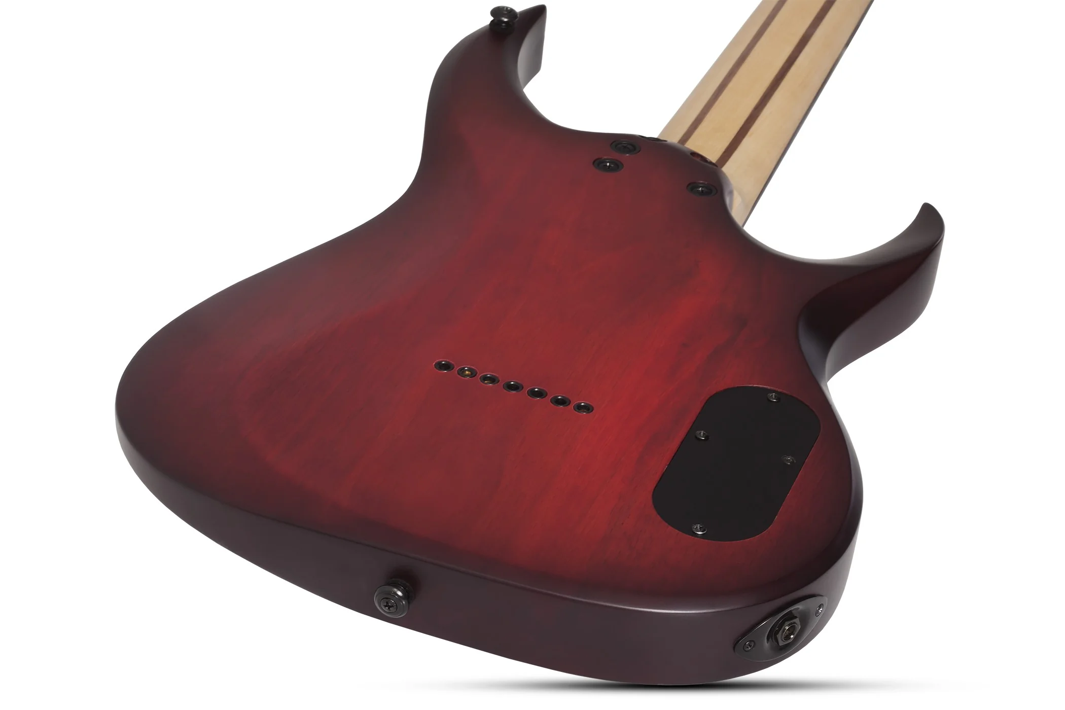 Schecter Sunset-7 Extreme Left-Handed Electric Guitar - Scarlet Burst - Image 6