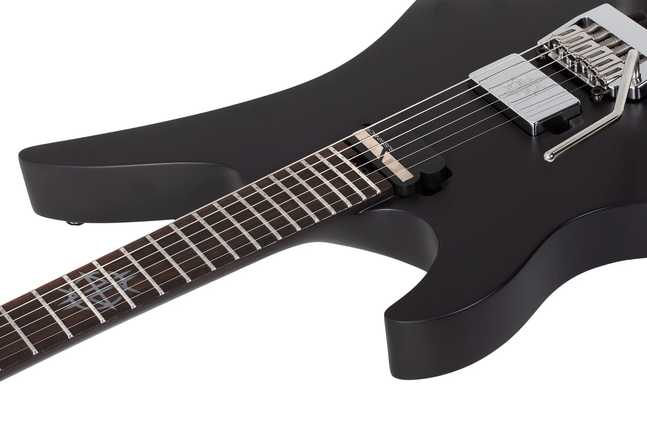 Schecter Synyster Gates Custom- 6 TR-S Headless Left-Handed Electric Guitar - Satin Black - Image 6