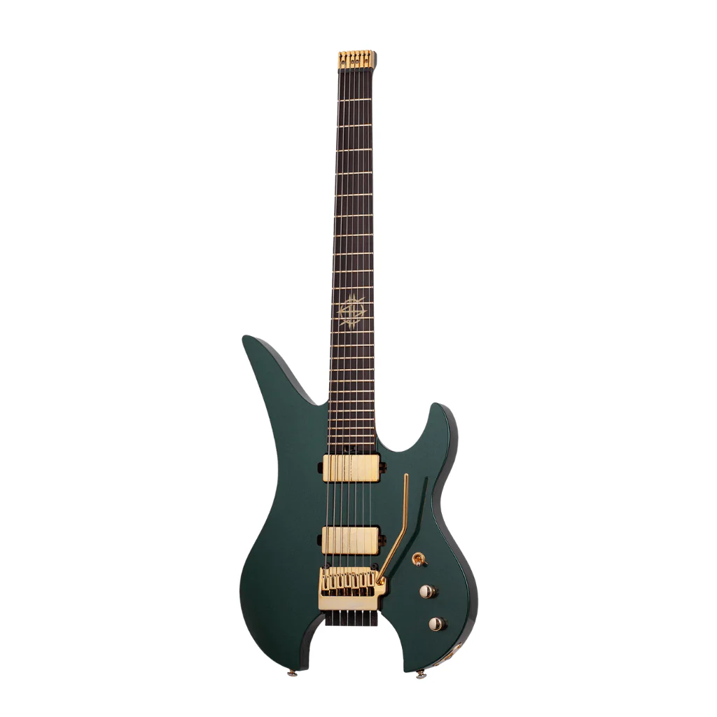 Schecter Synyster Gates Custom-7 TR Signature Headless Electric Guitar - Oak Green Metallic - Image 2