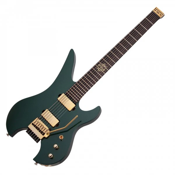 Schecter Synyster Gates Custom-7 TR Signature Headless Electric Guitar - Oak Green Metallic - Image 3