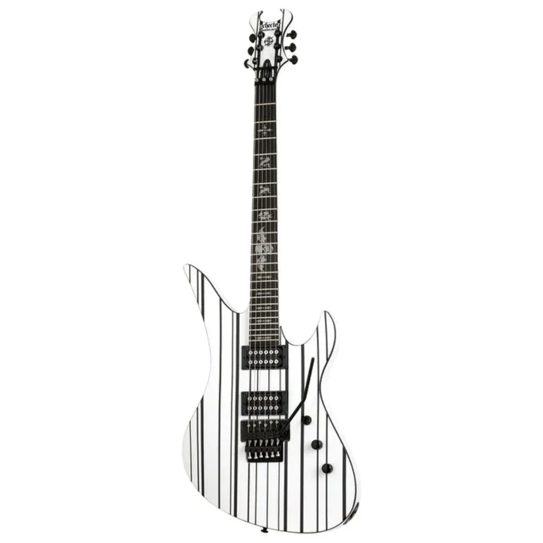 Schecter Synyster Standard - Gloss White with Black Pinstripes - Image 2