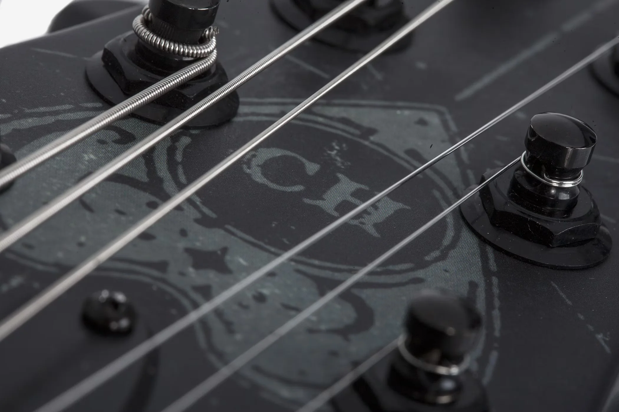 Schecter V-7 Chris Howorth Snake Cross Electric Guitar - Satin Black - Image 4