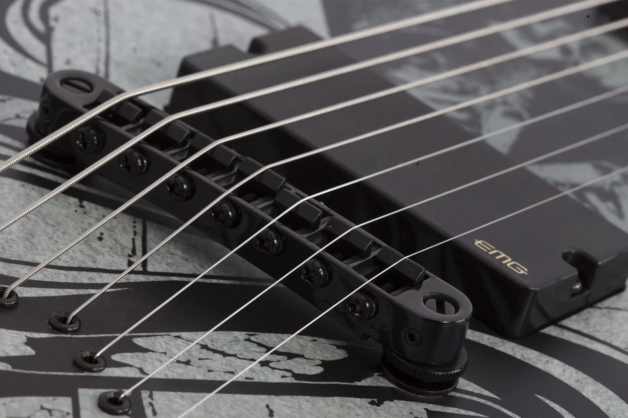 Schecter V-7 Chris Howorth Snake Cross Electric Guitar - Satin Black - Image 5