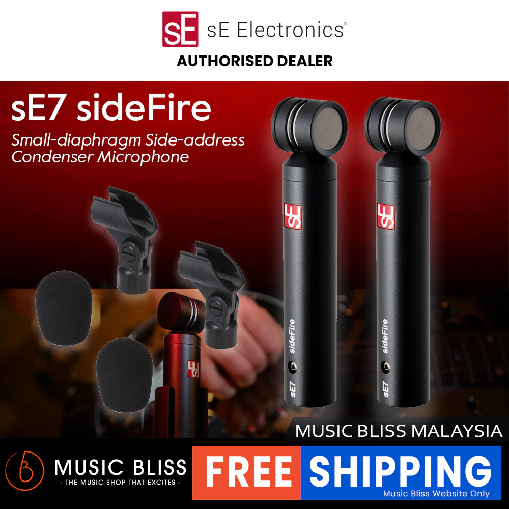 sE Electronics sE7 sideFire Small-diaphragm Side-address Condenser Microphones - Matched Pair
