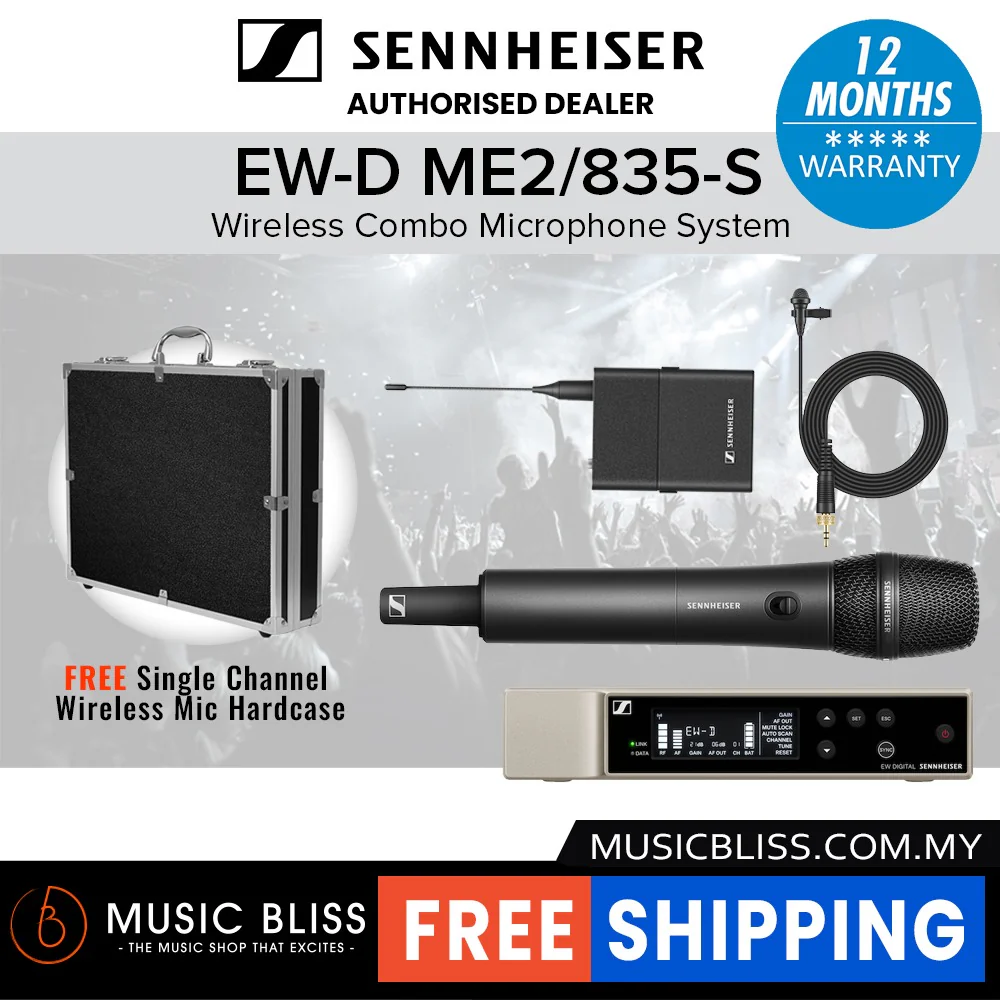 Sennheiser EW-D ME2/835-S SET Digital Wireless Combo Microphone System - Image 4