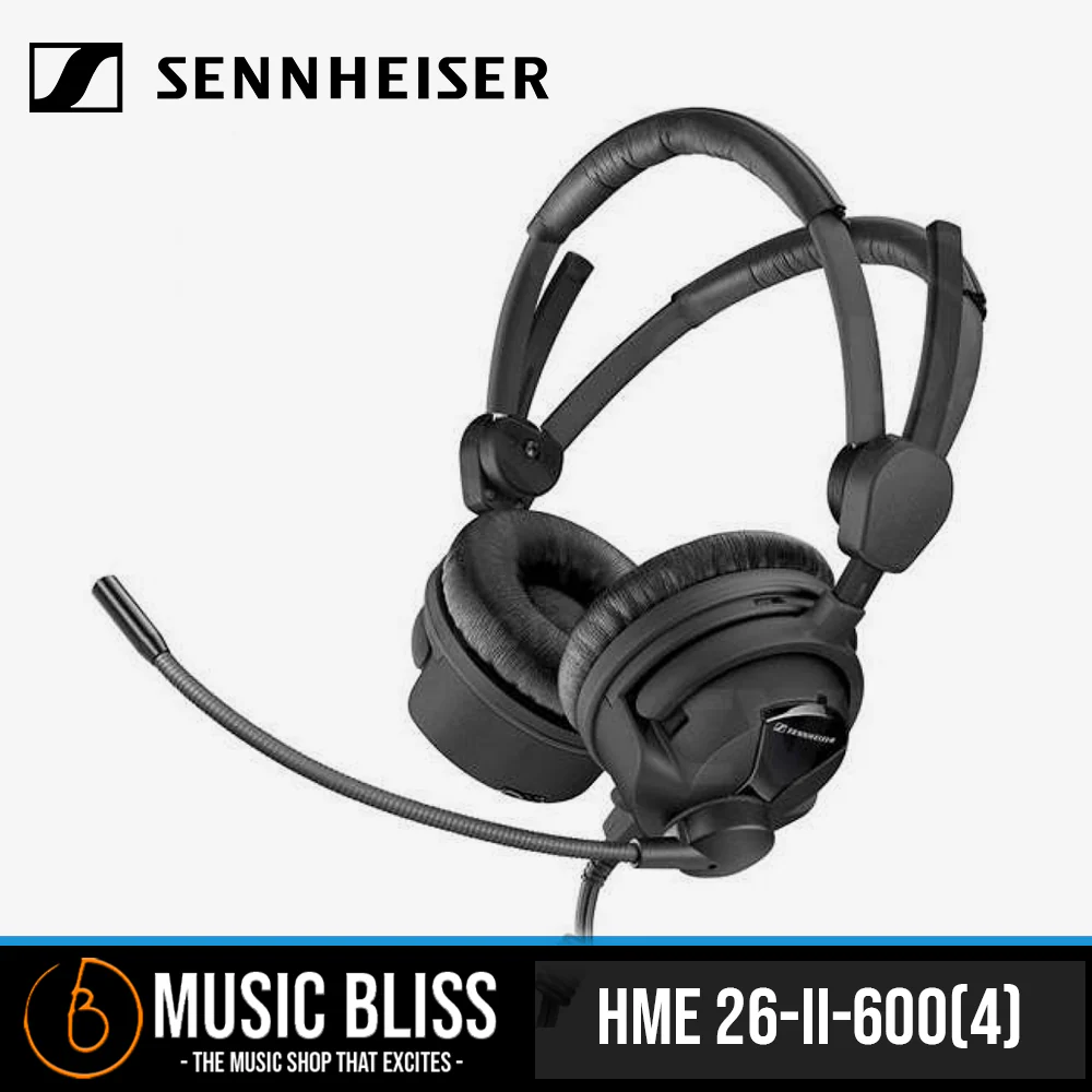 Sennheiser HME 26-II-600 Professional Broadcast Headset w/Cardioid Microphone, 600 Ohms, without Cable