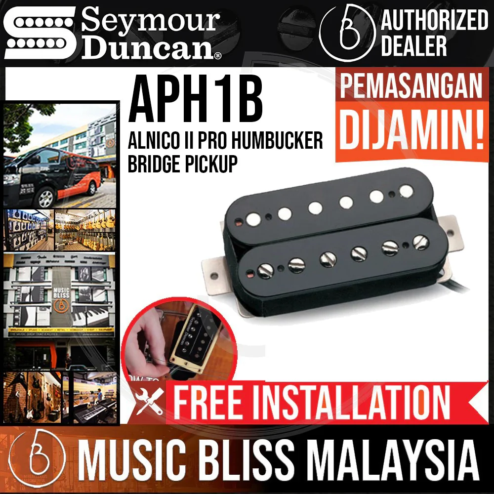 Seymour Duncan APH1B Alnico II Pro Humbucker Bridge Pickup - Black