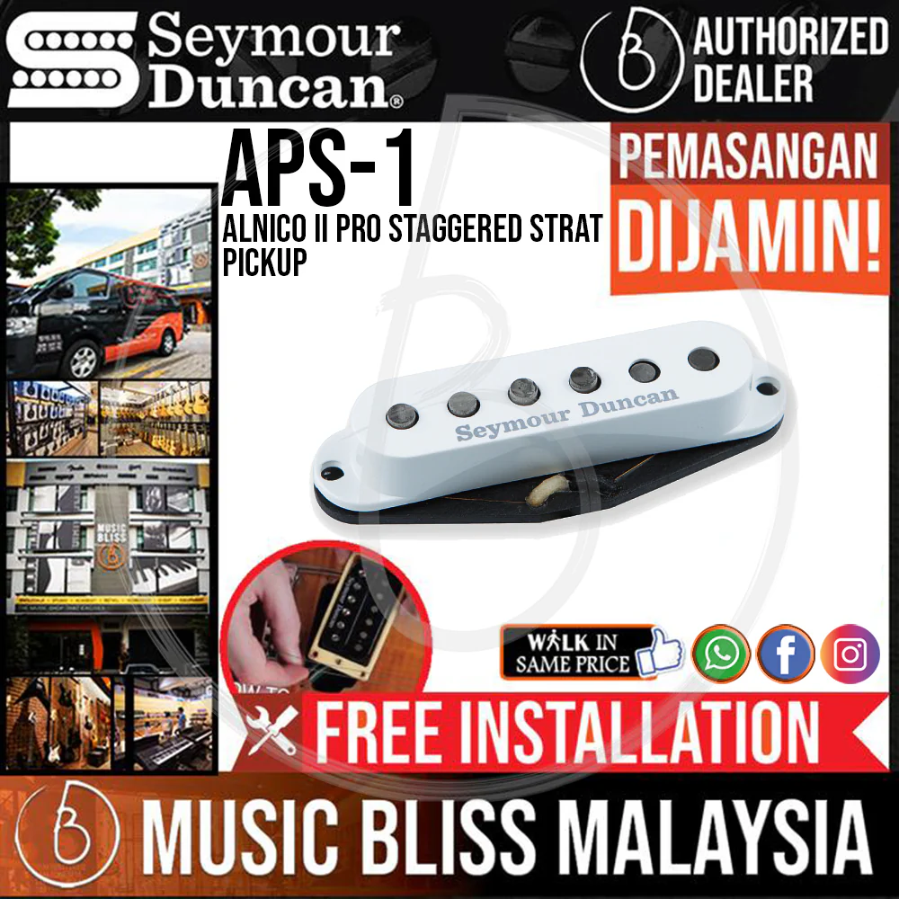 Seymour Duncan APS-1 Alnico II Pro Staggered Strat Pickup [Free In-Store Installation]