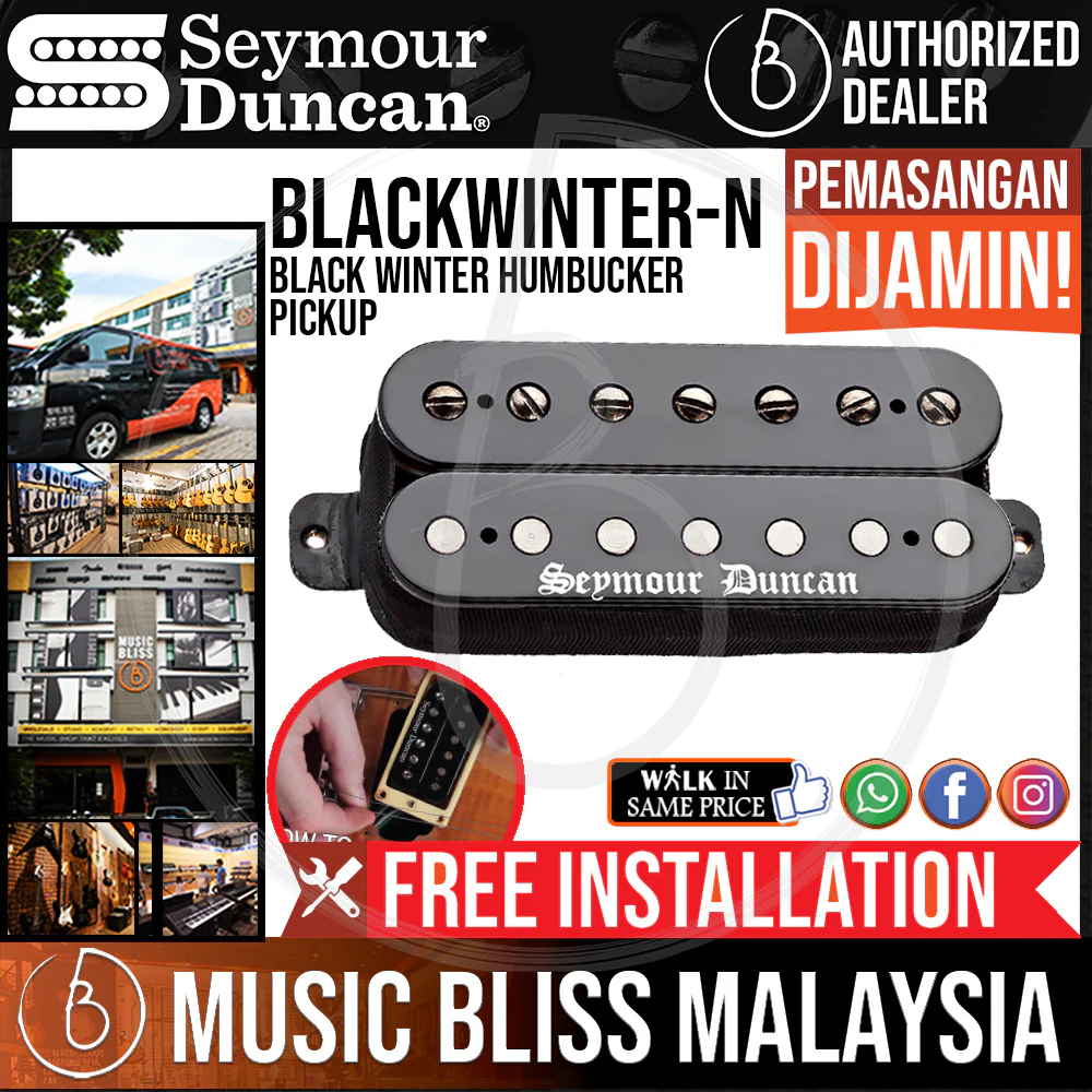 Seymour Duncan Black Winter Humbucker Pickup – Neck [Free In-Store Installation]