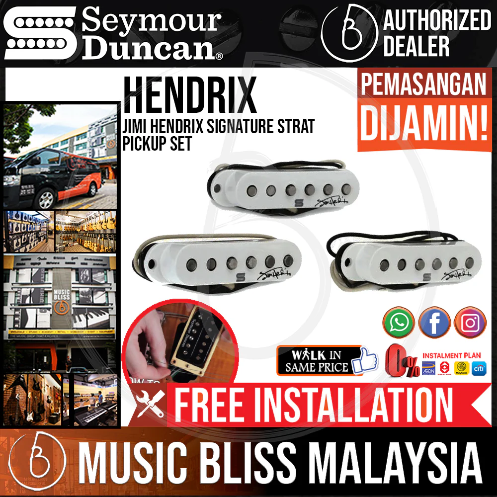 Seymour Duncan Jimi Hendrix Signature Strat Pickup Set - White [Free In-Store Installation]