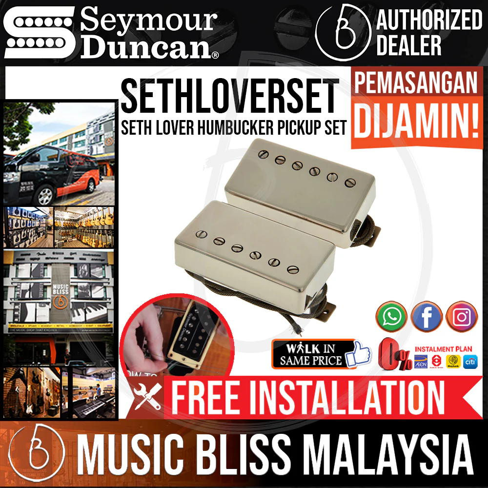 Seymour Duncan Seth Lover Humbucker Pickup Set - Nickel [Free In-Store Installation]