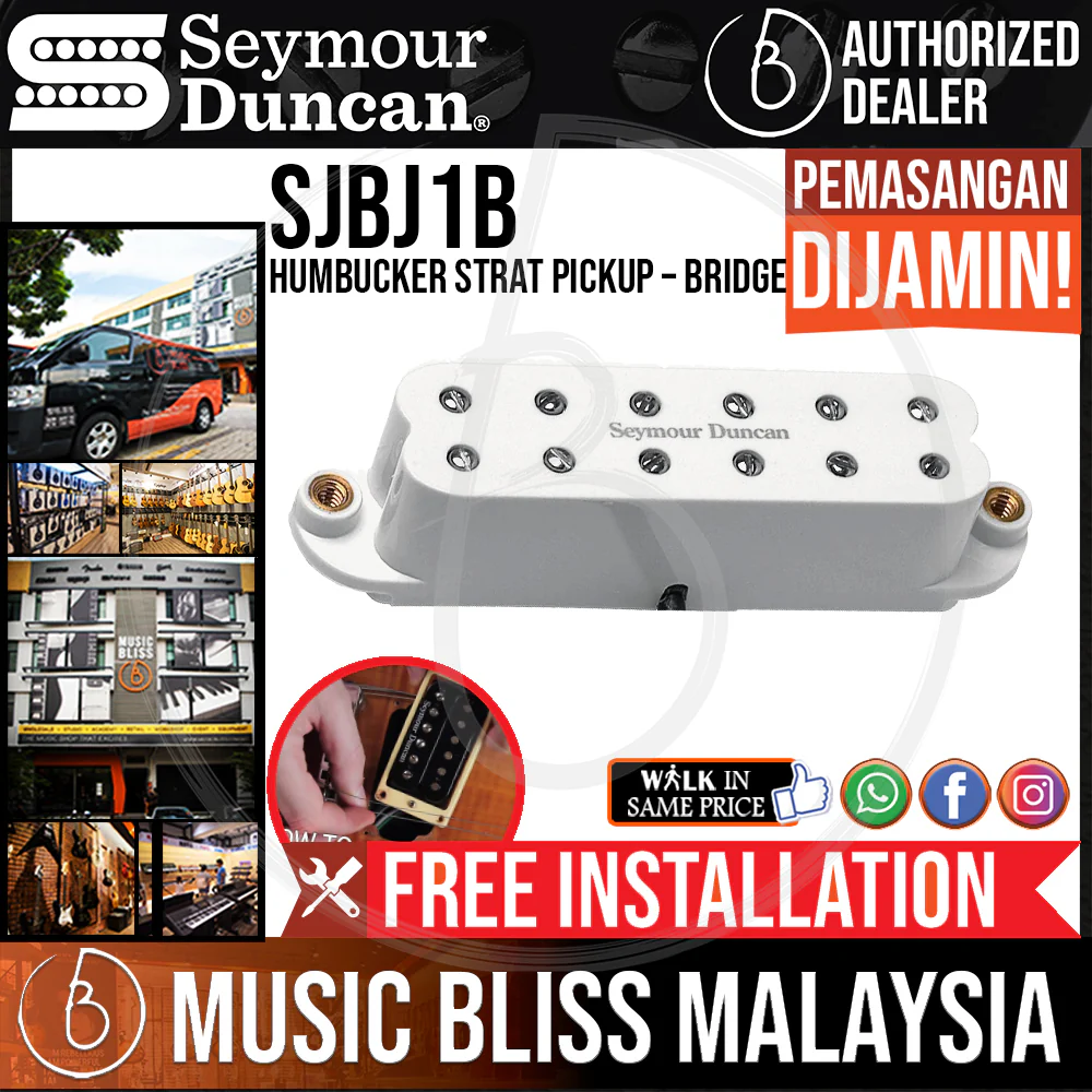 Seymour Duncan SJBJ-1b JB Jr. Humbucker Strat Pickup - White Bridge [Free In-Store Installation]