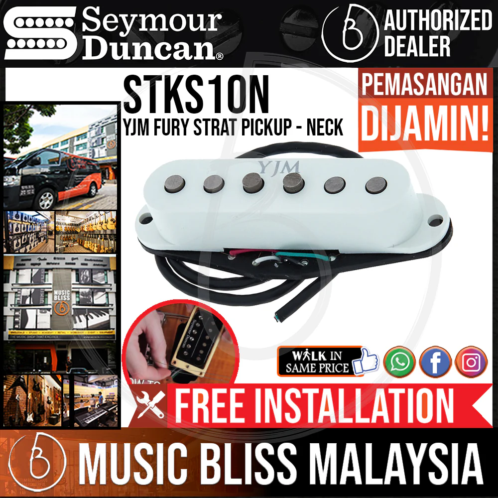 Seymour Duncan STK-S10N YJM Fury Strat Pickup - White Neck [Free In-Store Installation]