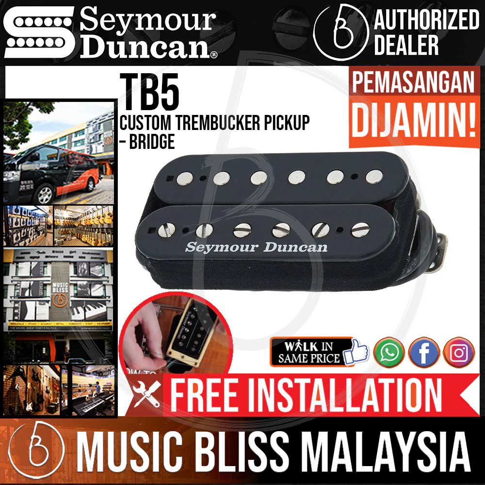 Seymour Duncan TB-5 Custom Trembucker Pickup – Bridge [Free In-Store Installation]