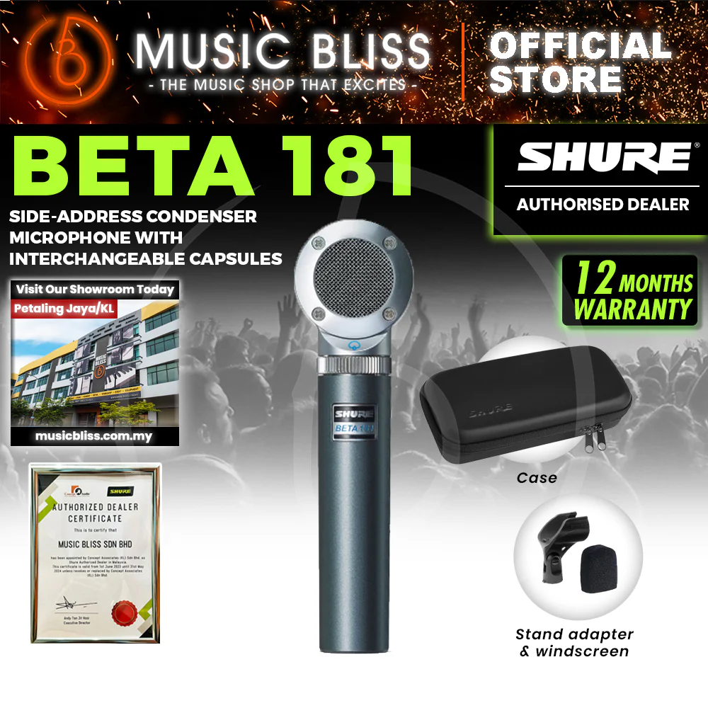 Shure Beta 181/S Supercardioid Small-diaphragm Condenser Microphone
