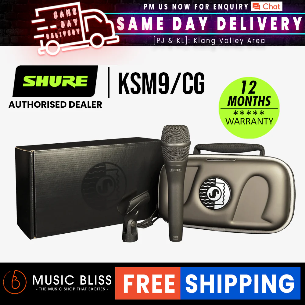 Shure KSM9/CG Handheld Condenser Microphone - Charcoal Gray