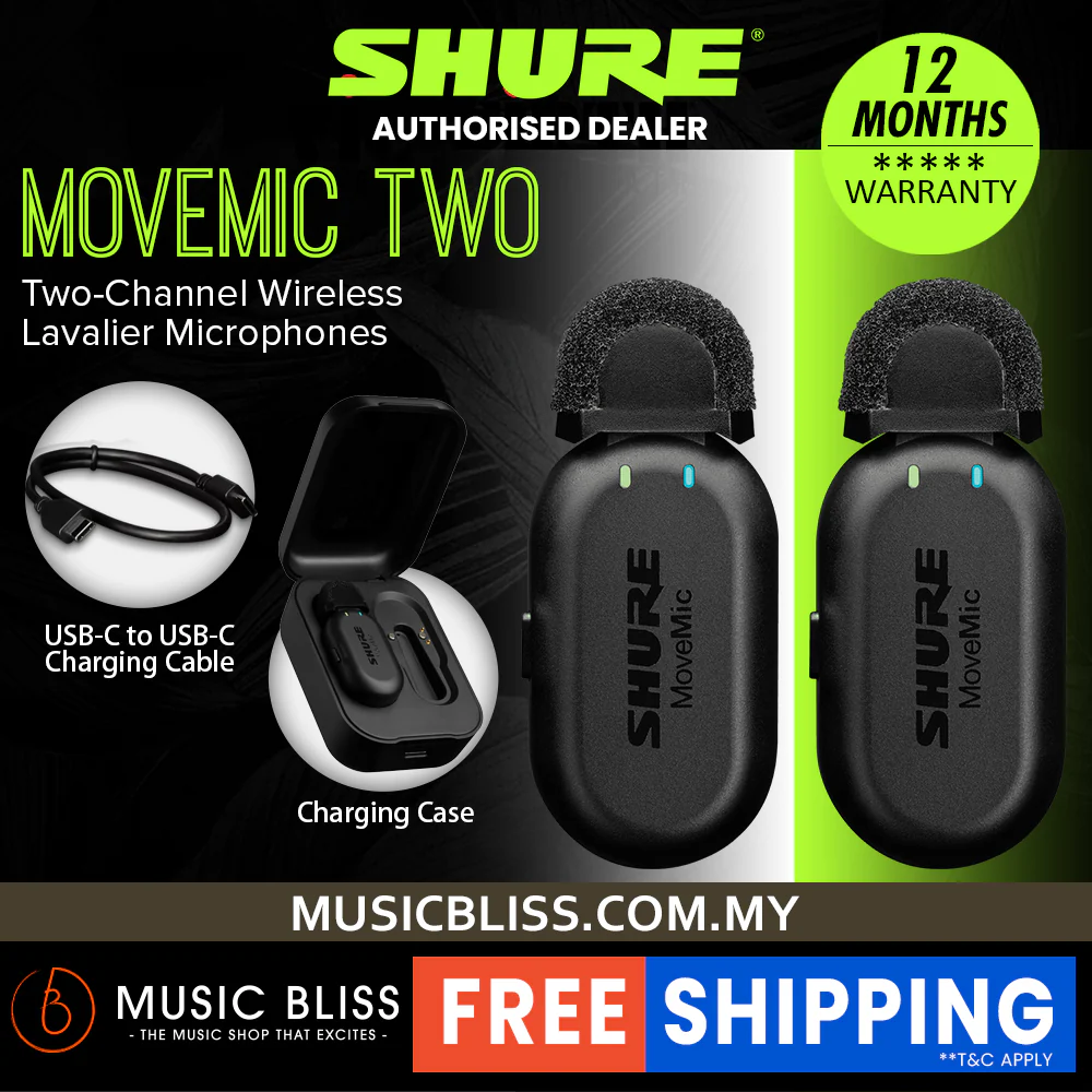 Shure MoveMic Two Wireless Lavalier Microphone System