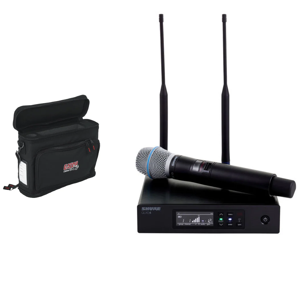 Shure QLXD24/BETA87C Handheld Wireless Microphone System, QLXD4 Wireless Receiver & QLXD2/BETA87C Handheld Transmitter - Image 4