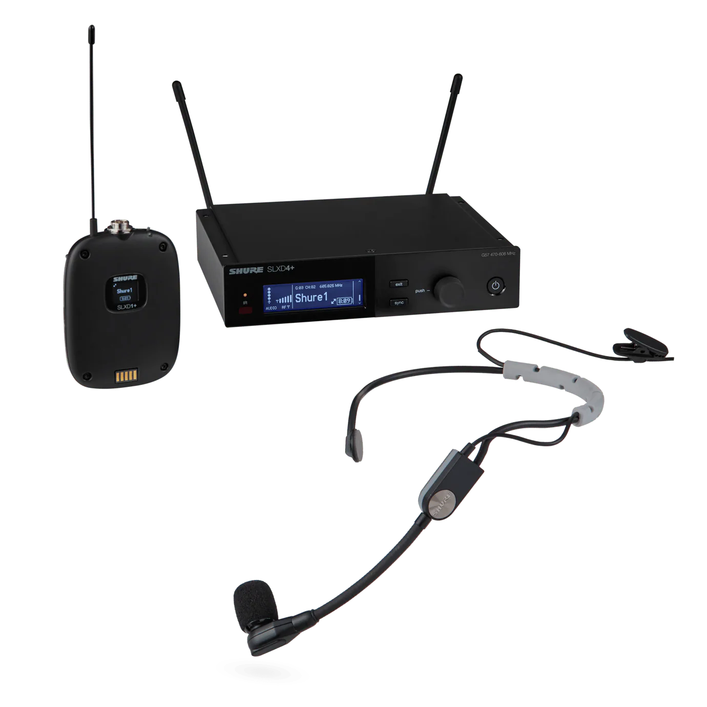 Shure SLXD14/SM35 Wireless System with SLXD1 Bodypack Transmitter and SM35 Headset Microphone - Image 5
