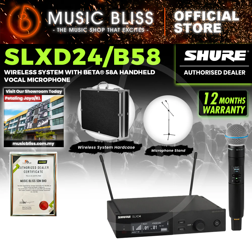 Shure SLXD24/B58 Wireless System with Beta 58A Handheld Transmitter - Image 4