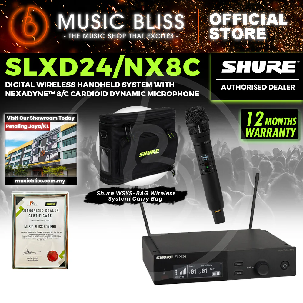 Shure SLXD24/NX8C Wireless System With Nexadyne 8/C Handheld Transmitter - Image 2