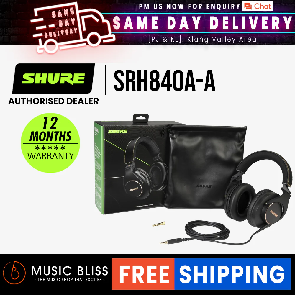 Shure SRH840A Professional Monitoring Headphone