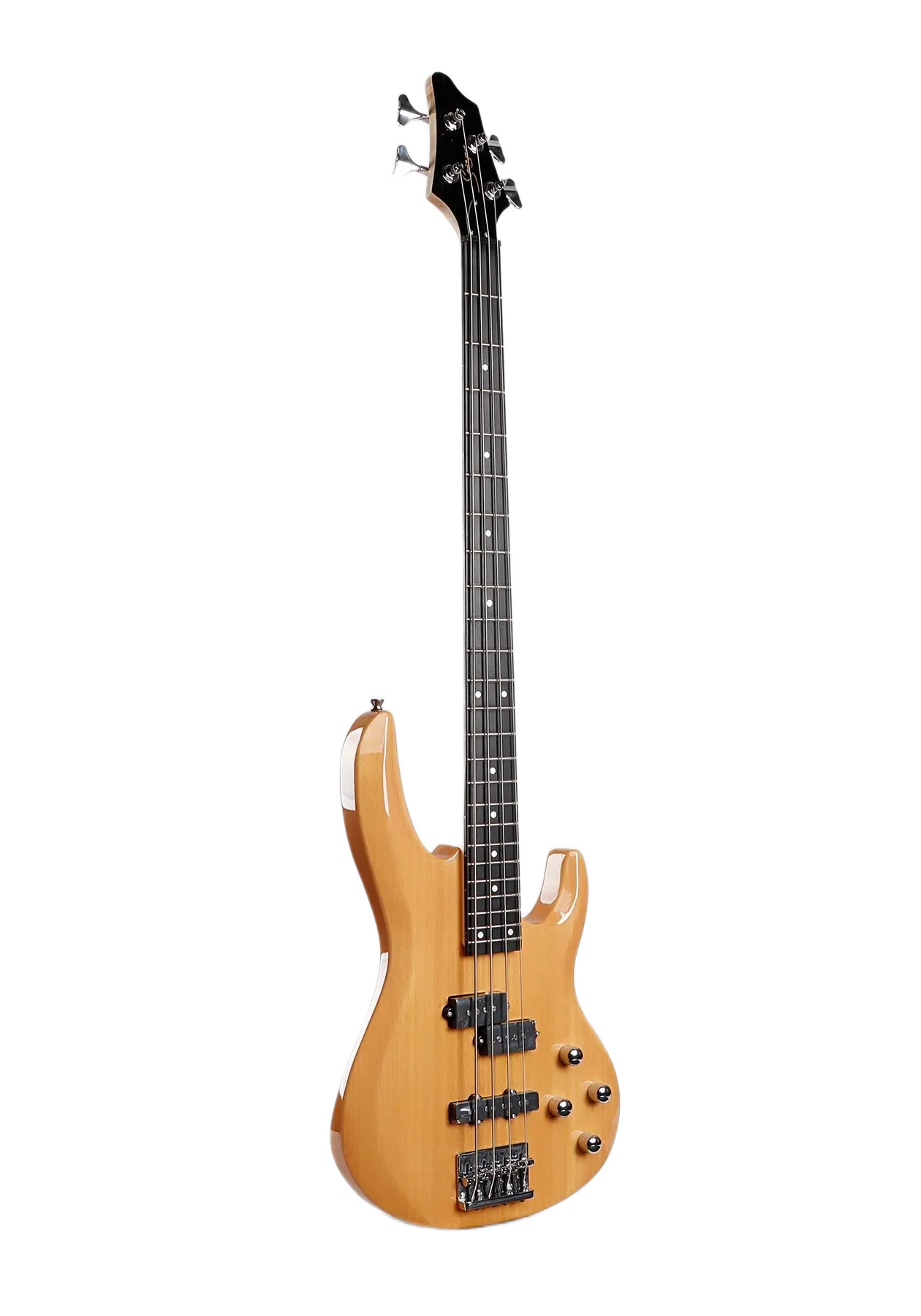 Smiger G-B8-4-N Budget Beginner PJ Electric Bass Guitar - 4-String Natural for Rock Kapak - Image 4