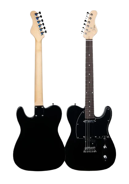 Smiger S-G17-BK Budget Beginner Electric Guitar - SS Tele Style Black for Rock Kapak - Image 6