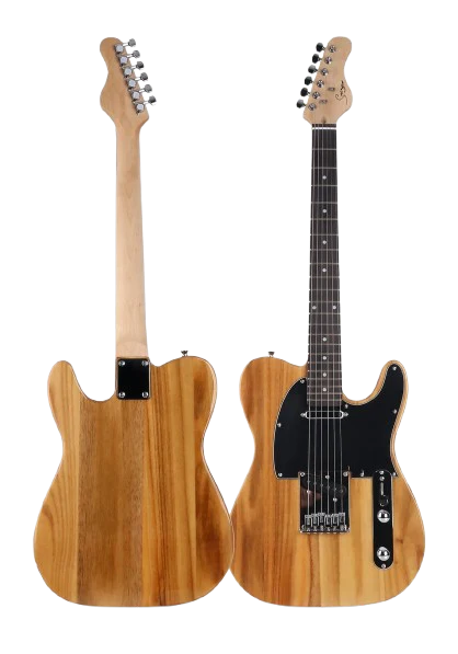 Smiger S-G17-N Budget Beginner Electric Guitar - SS Tele Style Natural for Rock Kapak - Image 4