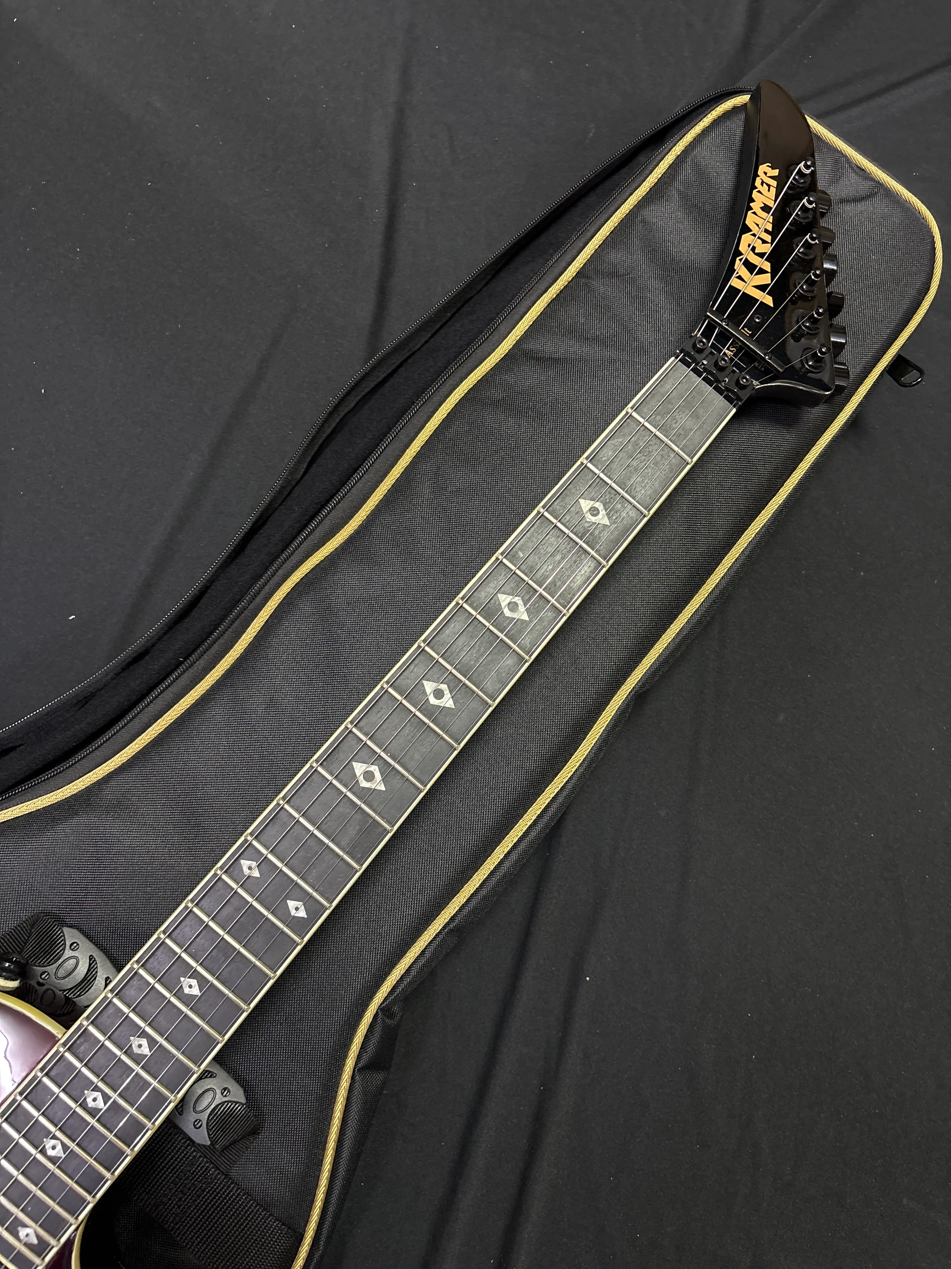[SN 24011525993] CERTIFIED USED Kramer Assault Figured Electric Guitar with Premium Bag - Magenta Perimeter - Image 5