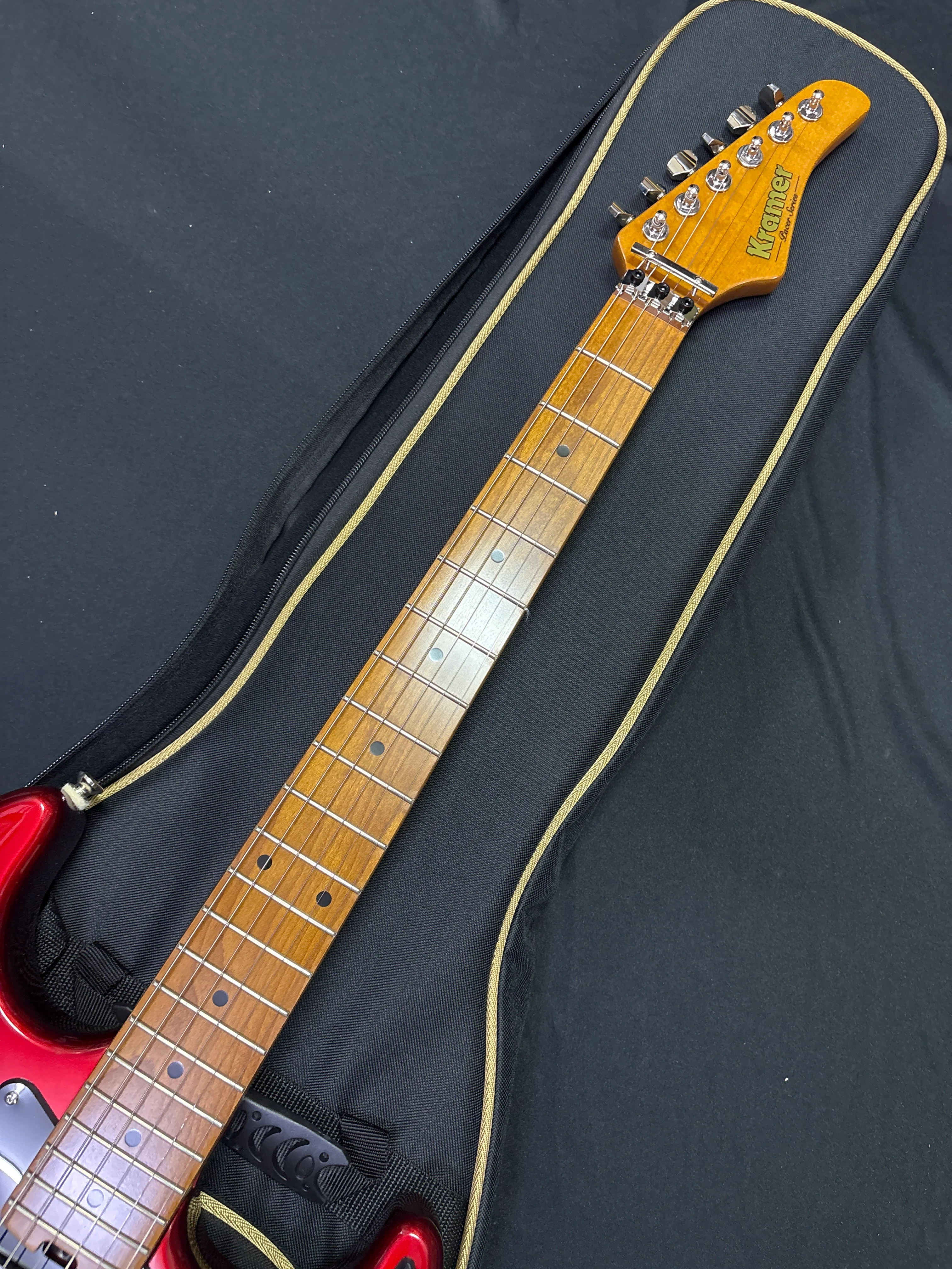 [SN 25041520423] CERTIFIED USED Kramer Pacer Deluxe Electric Guitar with Premium Bag - Ruby Red Metallic - Image 5