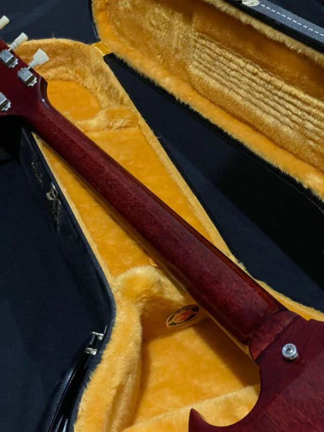 [SN 401511] CERTIFIED USED GIBSON 1961 LES PAUL SG STANDARD REISSUE STOPBAR VOS ELECTRIC GUITAR - CHERRY RED401511 - Image 6