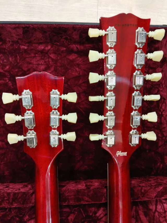 [SN CS400766] CERTIFIED USED GIBSON EDS-1275 DOUBLENECK ELECTRIC GUITAR - CHERRY RED - Image 6