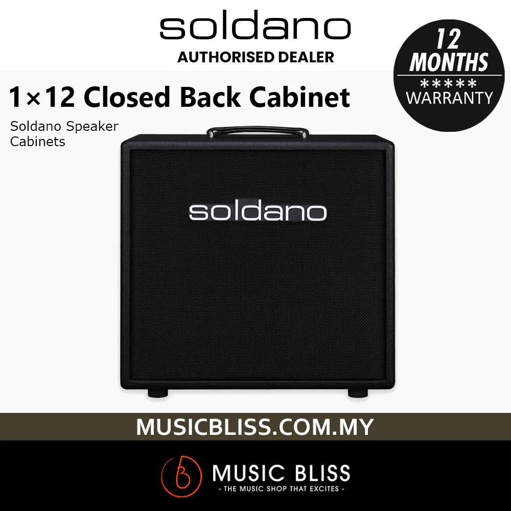 Soldano 112 1 x 12-inch Closed-back Extension Cabinet - Black