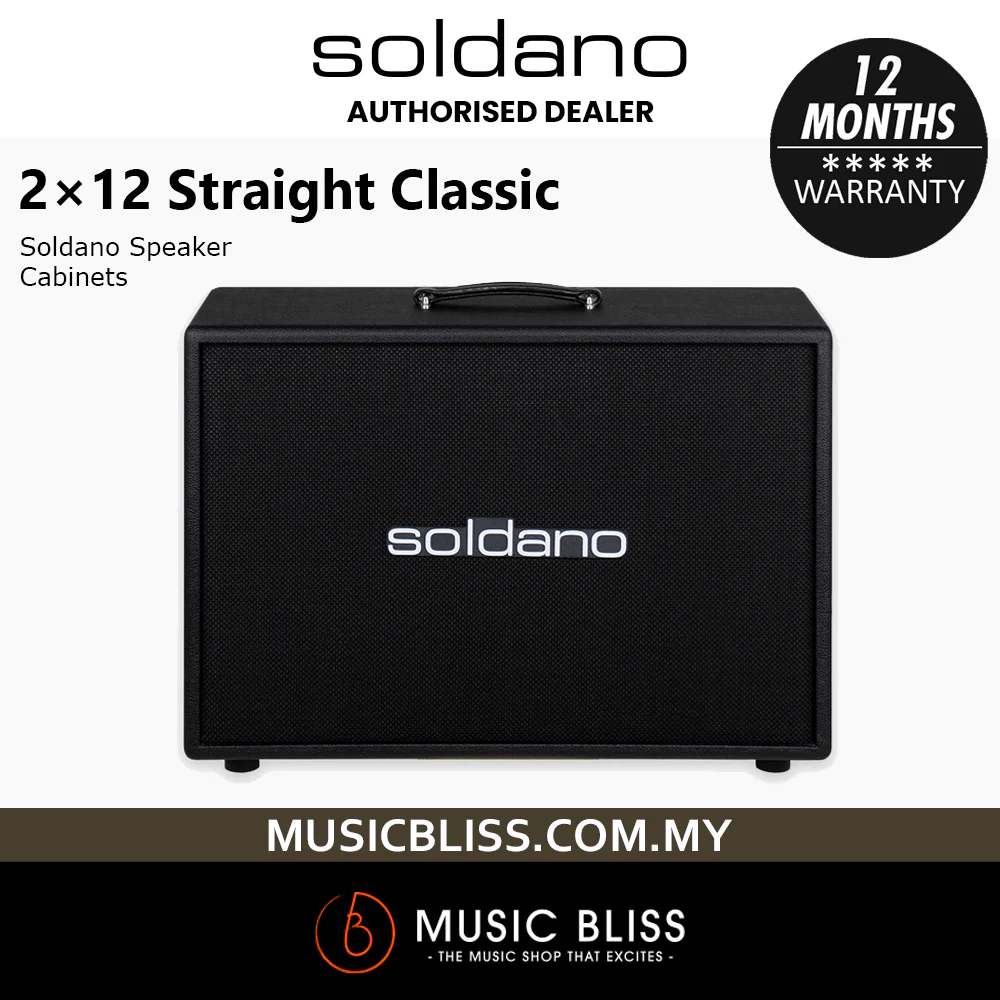 Soldano 212 Horizontal Cabinet 2x12" Extension Cabinet - Black